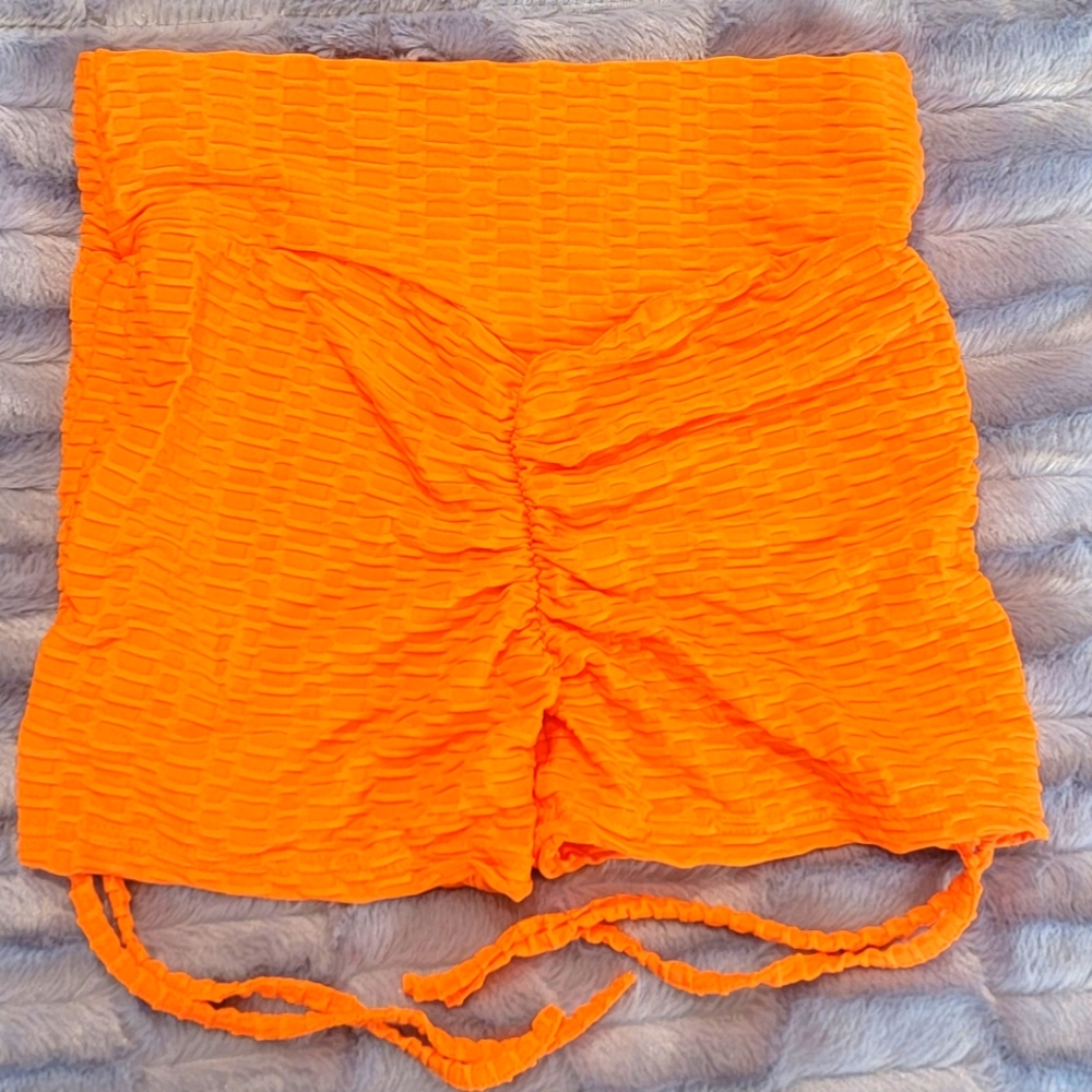Honeycomb drawstring shorts